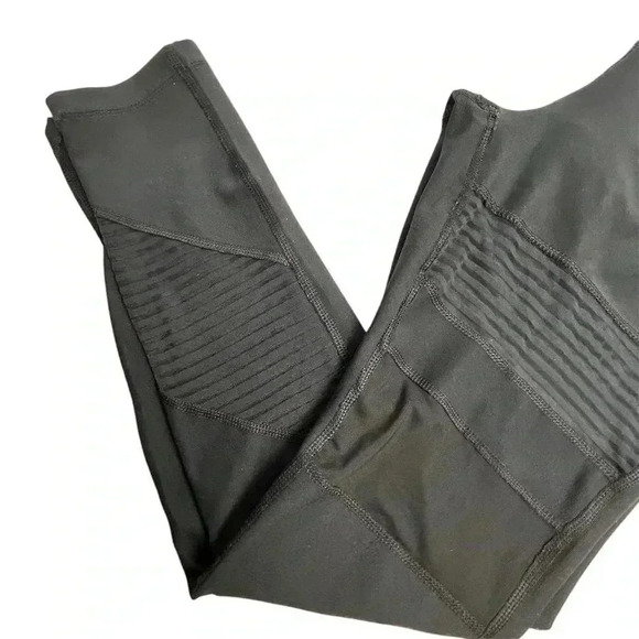 90 Degree by Reflex Women's Moto Leggings Black Ankle Size M Activewear - Picture 2 of 8